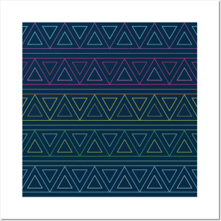 Rainbow Triangles Patterns Posters and Art